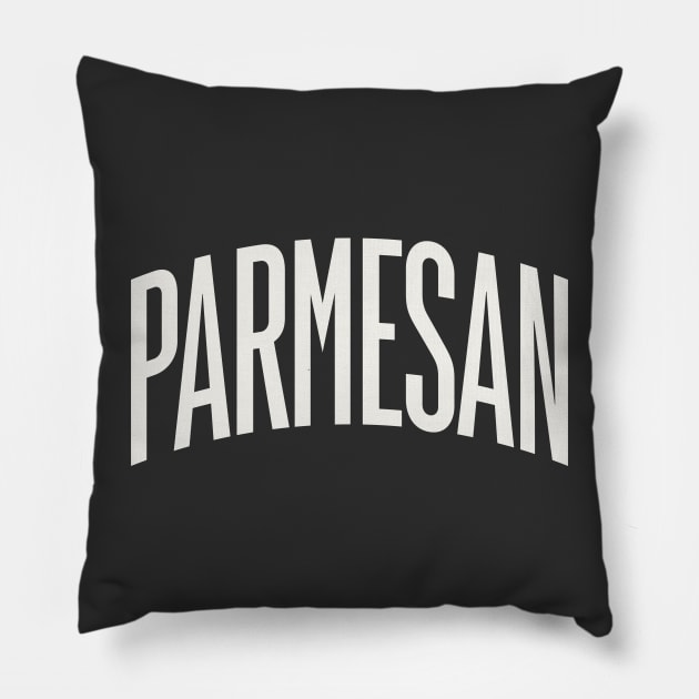 Parmesan Cheese College Type Italian Food Parmesan Lover Pillow by PodDesignShop