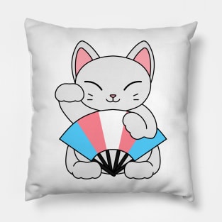 Transgender Lucky Cat Pillow