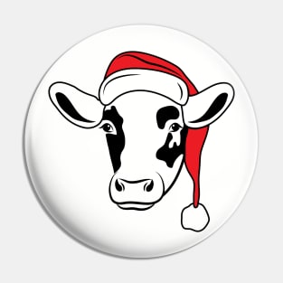 Cow Reindeer Hat Santa Christmas Lights Pin