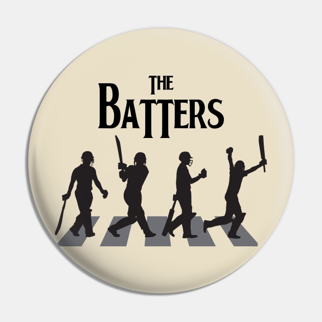 The Batters, Cricket players classic crosswalk Pin by Teessential