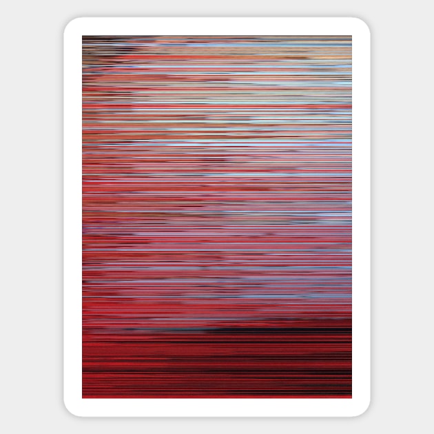 Red line pattern - Red - Sticker | TeePublic