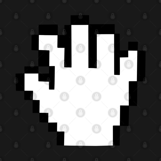 Old Classic Mac Hand Cursor Icon by GoneawayGames