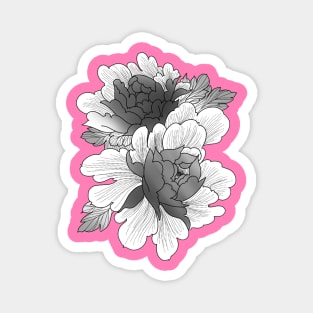 Flower Casual peony classy tattoo design Magnet