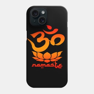 Namaste Symbol with Lotus Flower Phone Case