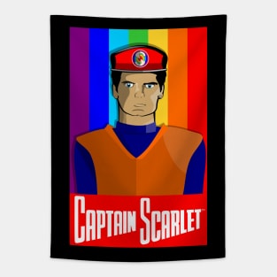 Captain Scarlet Retro Poster Style Tapestry