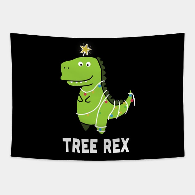 Christmas Tree Rex Tapestry by Kiwi