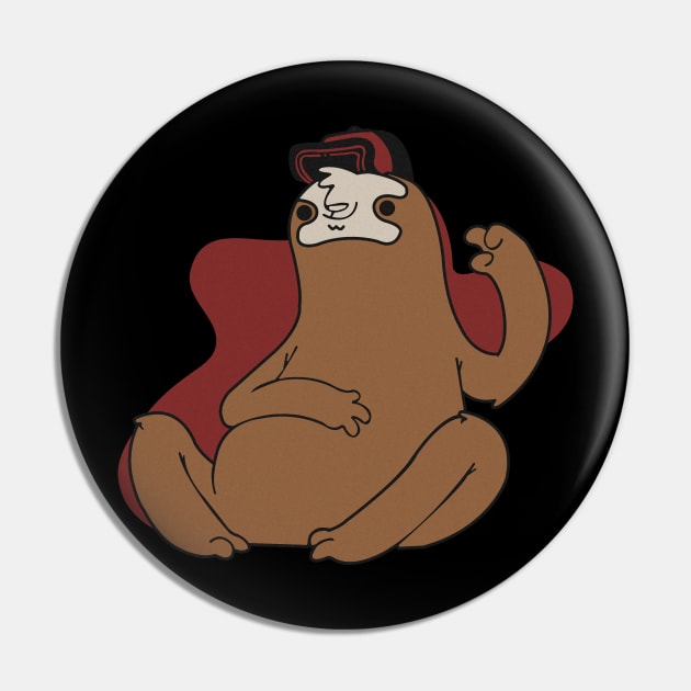 Hip Sloth Lazing Around Graphic Novelty Shirt Pin by MikeHelpi