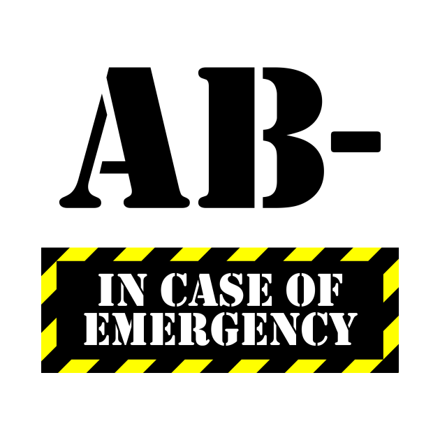 Disover In Case Of Emergency AB- Blood - Emergency - T-Shirt