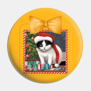 A Purrfectly Festive Cat Pin