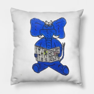 Even Elephants get the blues Pillow