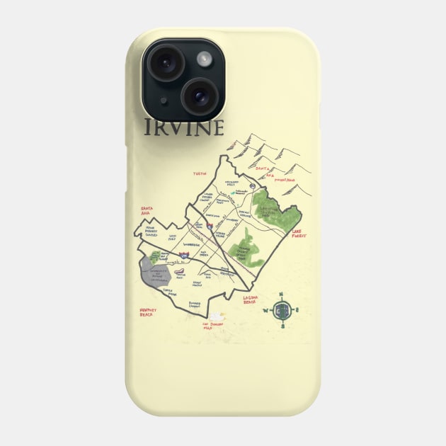 Irvine Phone Case by PendersleighAndSonsCartography