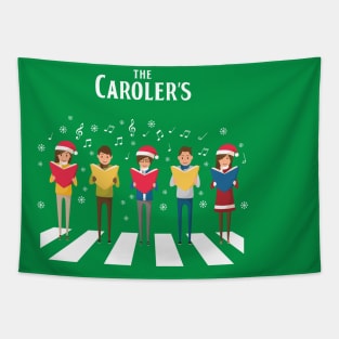 Christmas Caroler's Abbey Road Parody Tapestry