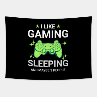 I Like Gaming Sleeping and Maybe 3 People Tapestry