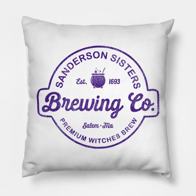 Sanderson Sisters Brewing Co.Vintage Pillow by madnem