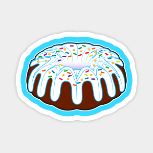 Bundt Cake with Icing and Sprinkles Magnet