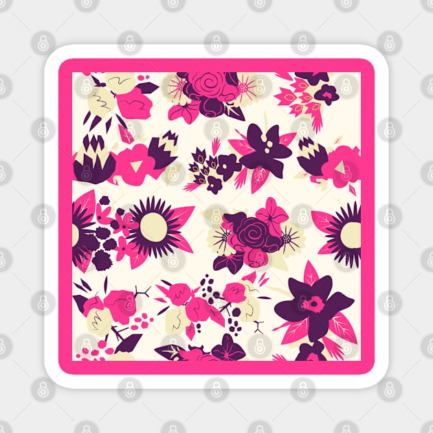 Flowers Pattern Magnet by ugurbaristas