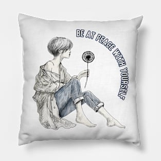 Girl and Dandelion Pillow