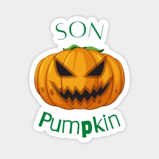 SON PUMPKIN - Funny Halloween Pumpkin Head | Halloween Costume Magnet