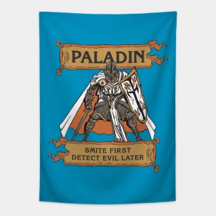 Tabletop RPG Paladin - Smite First, Detect Evil Later Tapestry