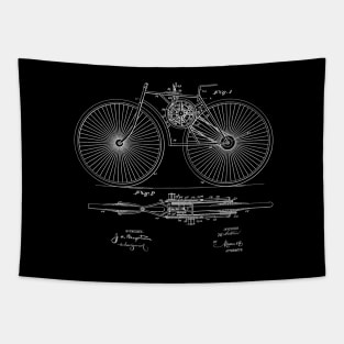 Bicycle Vintage Patent Drawing Tapestry