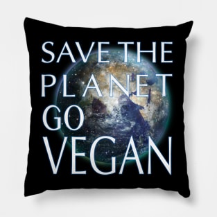 Save the Planet Go Vegan Pillow