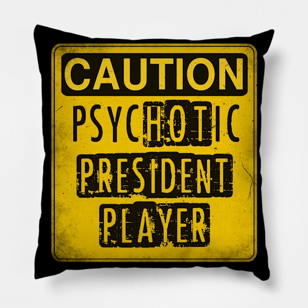 President card game player. Perfect present for mother dad friend him or her Pillow by SerenityByAlex