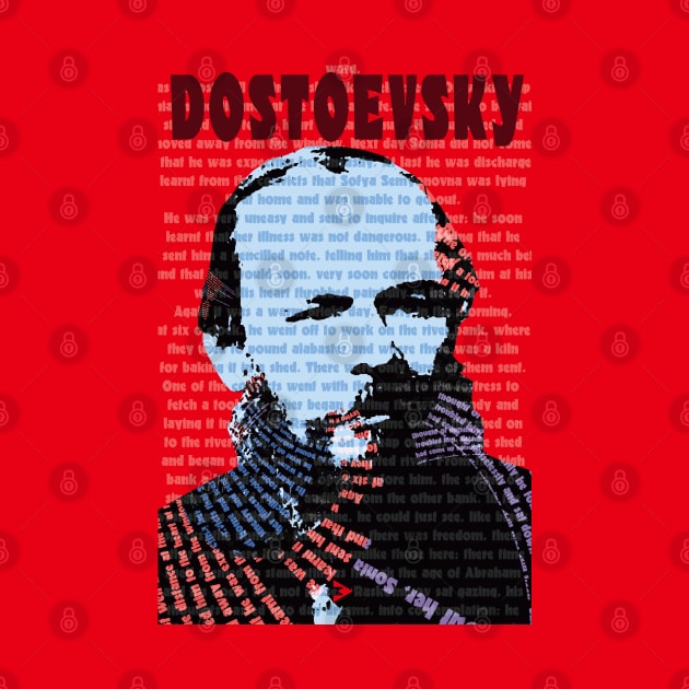 Fyodor Mikhailovich Dostoevsky in Red by Exile Kings 