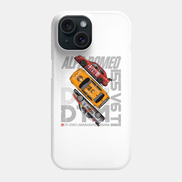 DTM - 155 V6 TI - CarCorner Phone Case by CarCorner - Automotive Artwork