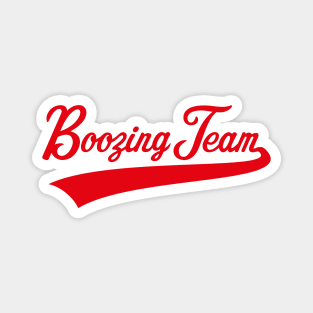 Boozing Team Lettering (Beer / Alcohol / Red) Magnet