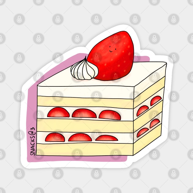 Yummy Strawberry Shortcake Magnet by Snacks At 3