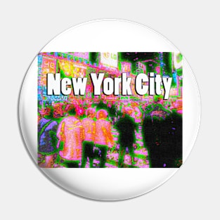 Times Square Crowd Pin