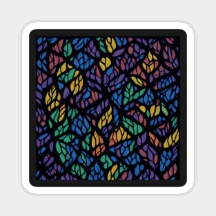 Patterns of Stained Glass Window on Canvas Magnet