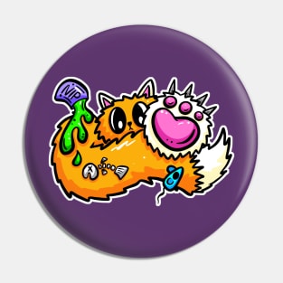 Crazy Cat Do Not Disturb! Cartoon Pin