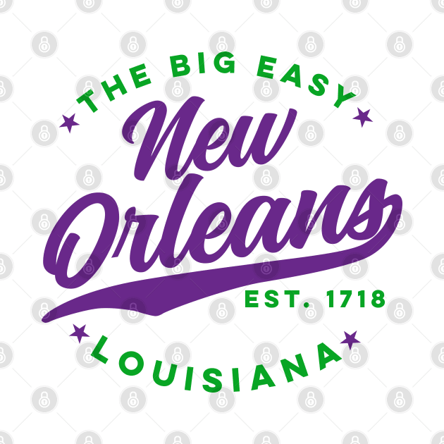 Vintage New Orleans Louisiana The Big Easy USA City by DetourShirts