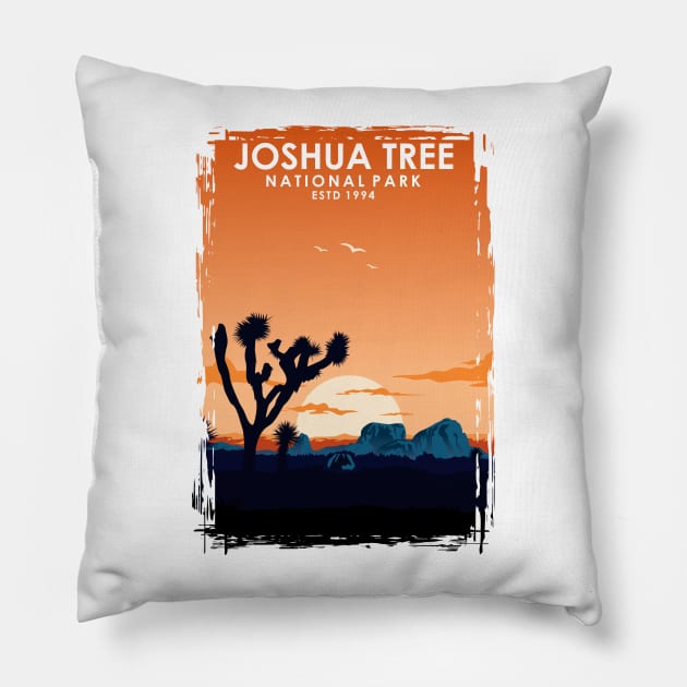 Joshua Tree National Park Art Pillow by jornvanhezik