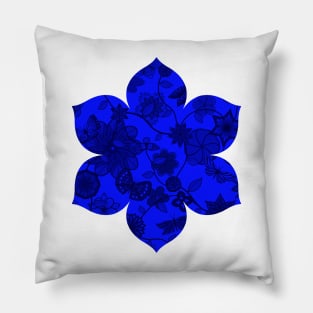 Butterfly Garden - Blue Pillow