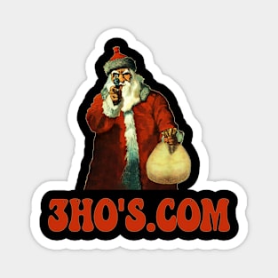 Funny Holiday Santa Claus 3HO’s.com Magnet