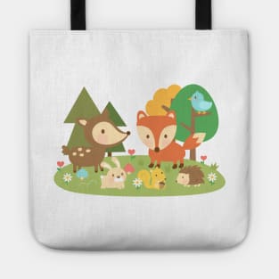 Cute Woodland Animals For Kids Tote