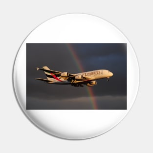 Rainbow Sky: Airbus A380 Pin