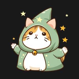 Cat Magician Kawaii Kitten Feline Magic T-Shirt