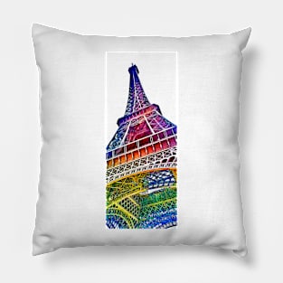 Cartoon Eiffel Pillow