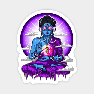 Psychedelic Buddha Magnet