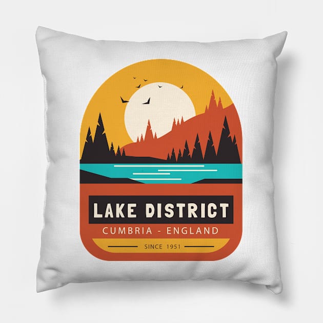 The Lake District - Cumbria England Pillow by CumbriaGuru