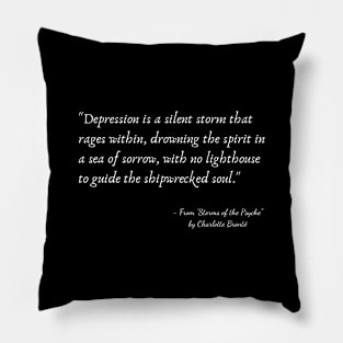 A Quote about Depression from "Storms of the Psyche" by Charlotte Brontë Pillow