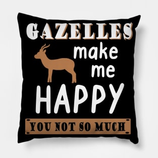 Gazelles happy saying wild animal safari motif Pillow