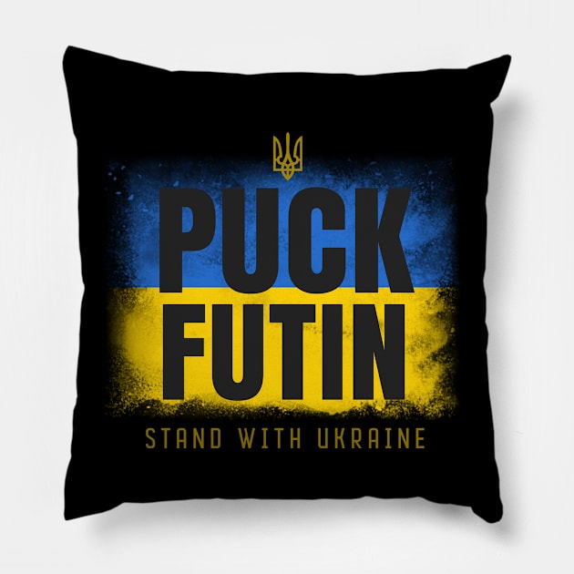 ukraine - puck futin Pillow by NelsonPR