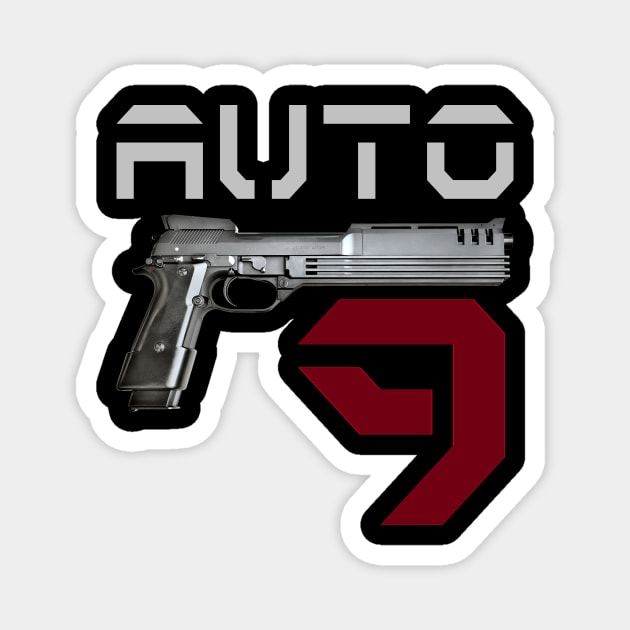 Handgun Auto 9 Magnet by Aim For The Face