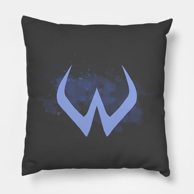 Widowmaker Watercolor Emblem Pillow by daniellecaliforniaa