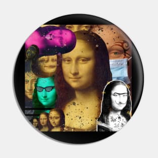 MONALISA MONA LISA GIOCONDA LEONARDO DAVINCI COLLAGE POP ART PUNK Pin