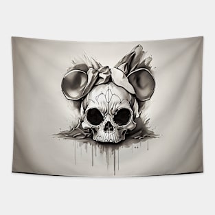 Mouse Skull illustration Tapestry